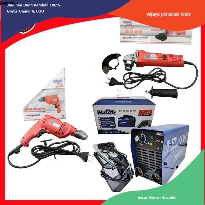 Paket las Gerinda bor kodenki mesin las 450 watt Mdon paket las
