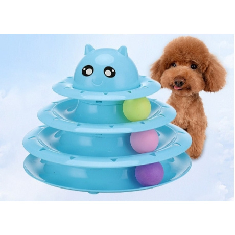 plastic cat track roller ball tower toy cat turntable cat interactive toy