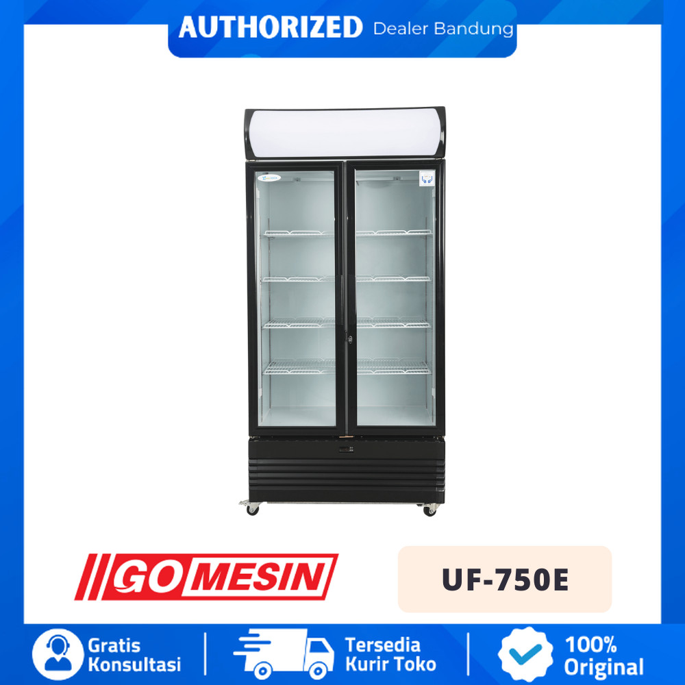 GOMESIN UF 750E UF-750E KULKAS PENDINGIN MINUMAN SHOWCASE CHILLER