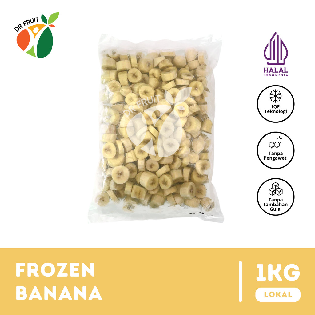 

Buah Pisang Beku | Frozen Banana (IQF) | 1 KG