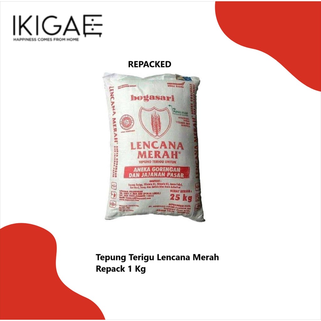 

TEPUNG TERIGU BOGASARI LENCANA MERAH KEMASAN REPACK 1 KG