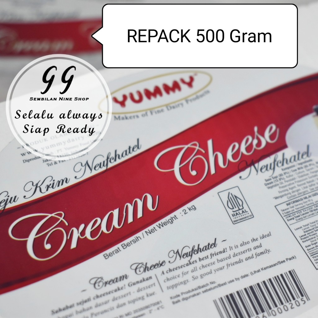 

YUMMY 500 Gram NEUFCHATEL Cream Cheese Keju Krim