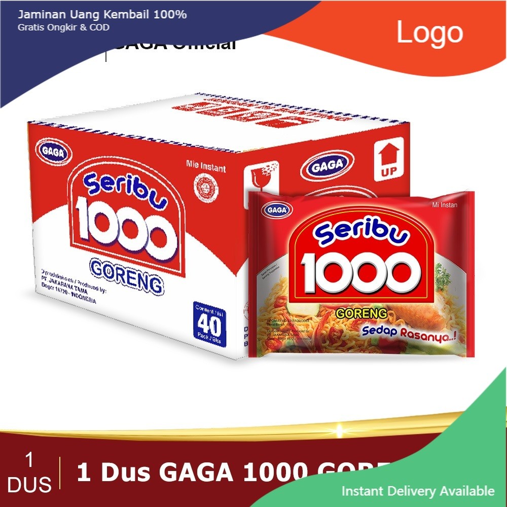 

GAGA 1000 Goreng (1 dus = 40 pcs Harga Grosir) - Xasanova