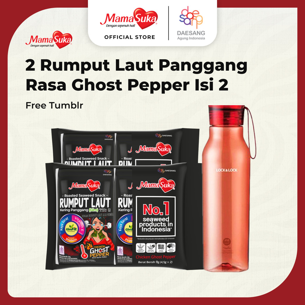 

MamaSuka - Rumput Laut Panggang Ghost Pepper Isi 2 Free Tumblr