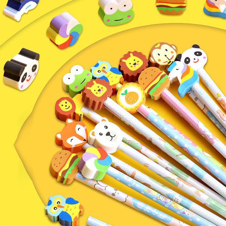 

1 Lusin (12 Pcs) Pensil Motif + Penghapus Karakter / Pencil Tulis Motif / Pensil Tulis Murah Lg