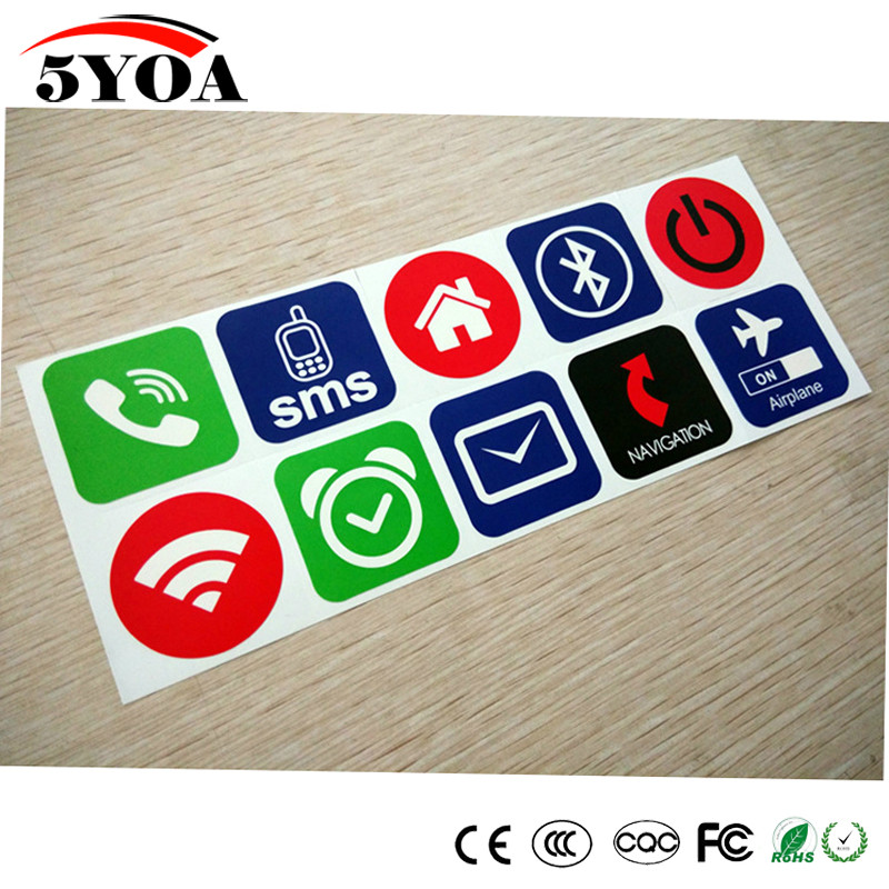 

10pcs/lot NFC Tags Stickers NFC213 13.56mhz Label Rfid Tag Card Adhesive Key Tags llaveros llavero Token Patrol