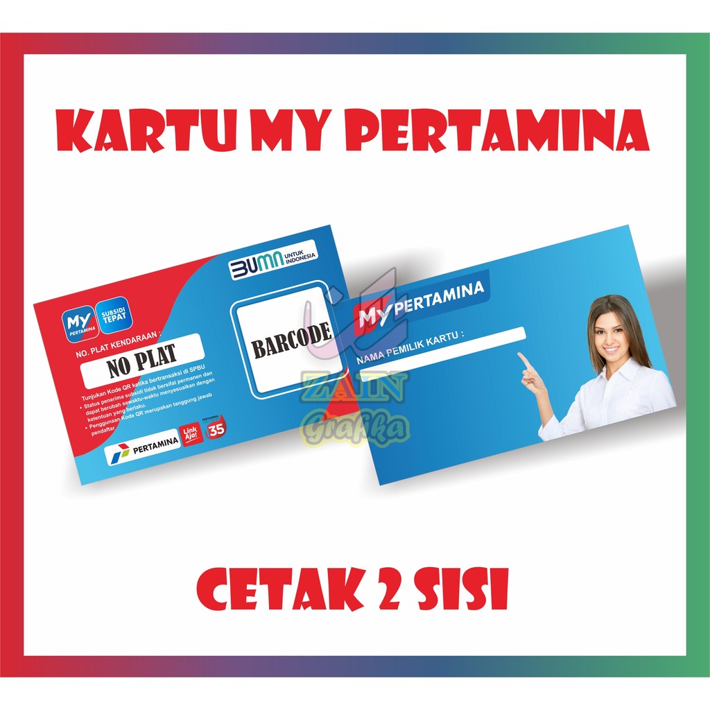 

CETAK KARTU MEMBER BAHAN PVC idcard /MY PERTAMINA Free Desain zain grafika