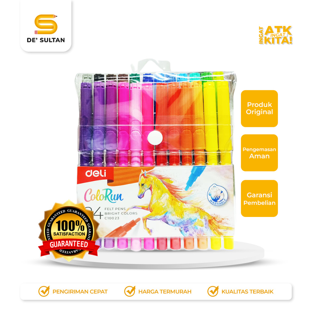 

DELI PULPEN FELT/ FELT PEN 18 EC10023 (1SET)