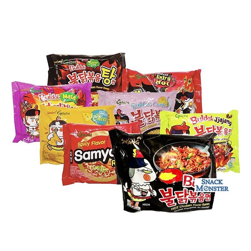 

Samyang Green Hot Chicken, Cheese, Stew, Extra Hot - Netto 140 gr