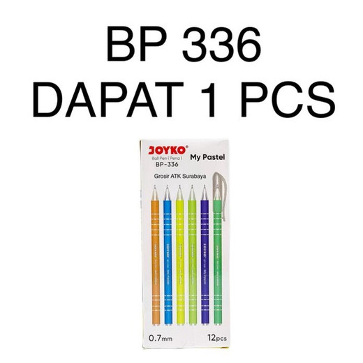

( StaWorld / DAPAT 1 BOLPEN ) Bolpoin Bolpen Pulpen Joyko My Pastel BP-336