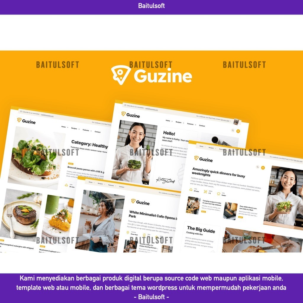 TEMA WEB  GUZINE: ADSENSE READY MAGAZINE WORDPRESS THEME D5989 BAITULSOFT LISENSI ORIGINAL FULL VERS