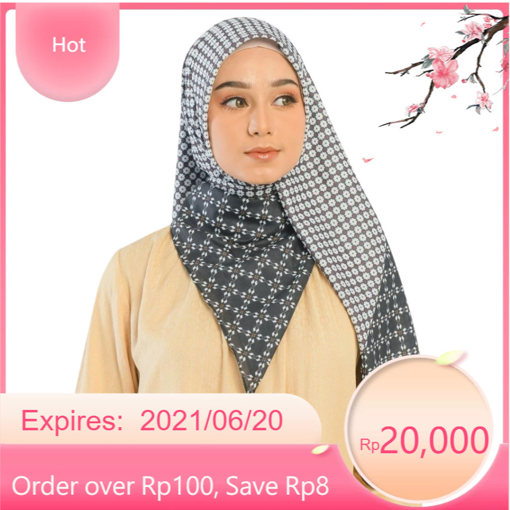 CUCI GUDANG KANIRA SCRAFT ZOYA 100% ORI - Kerudung Hijab Segi Empat Scarves Motif Voal Printing Prom