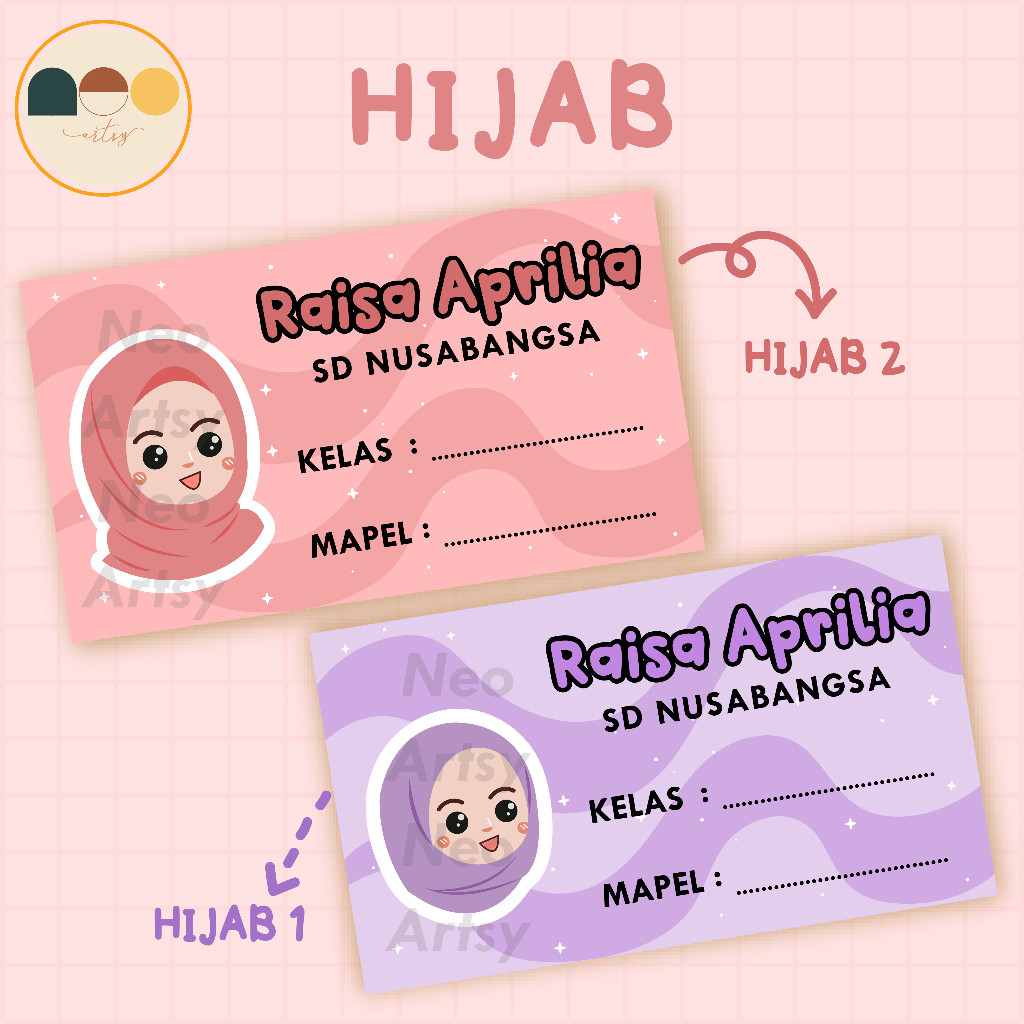 

Stiker Nama Custom Pelajaran / Stiker Nama Sekolah / Stiker Nama Buku / Sticker Name A3
