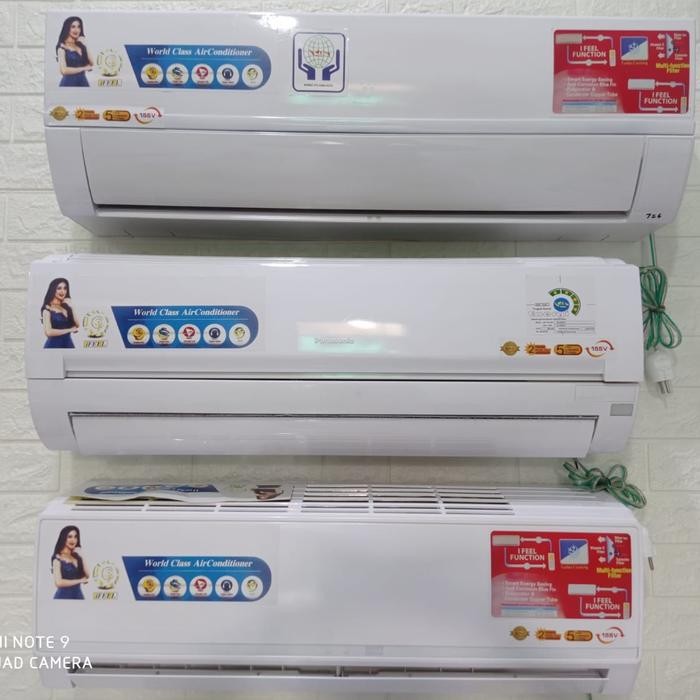 ( khusus yang instan) kipas model ac + remot merek (panasonic, sharp,