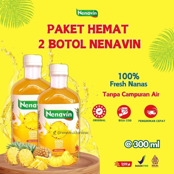 

Nenavin Cuka Nanas 2 Botol BPOM Bisa COD