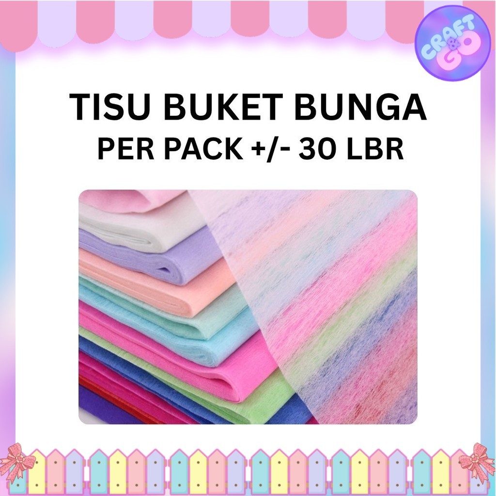 

[ 1 pack ] Kertas Tisu Buket Bunga / Tissue Cotton Paper Flower