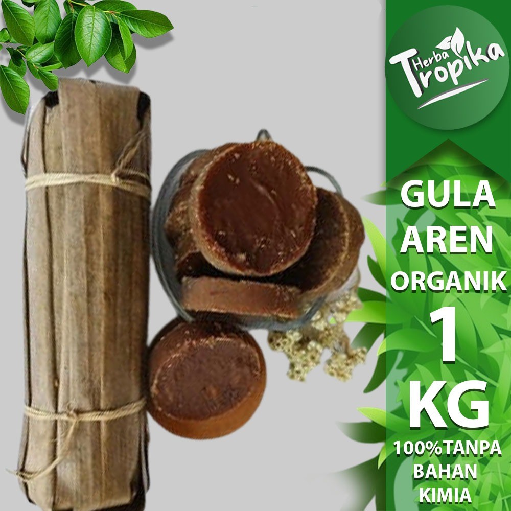 

Gula Aren Organik Premium 500 gram kemasan daun kelapa tua toko herba tropika