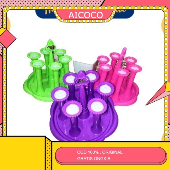 Stand Glass tatakan gelas Daisuki 6 lubang