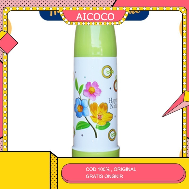 AICOCO HOUSEWARE - TERMOS AIR PANAS DINGIN VACUUM NOMURI 0.68L (680ml)  MOTIF PECAH BELAH