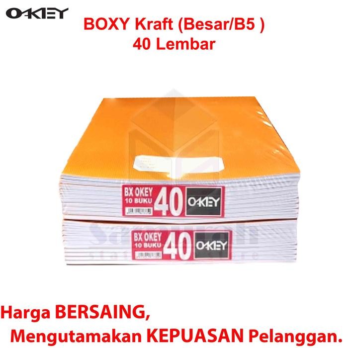 

READY Buku Tulis BOXY OKEY isi 40 Lembar Motif Kraft / Batik Produk KIKY ukuran B5 isi 10 buku - KRAFT (40 Lbr) SIAP KIRIM