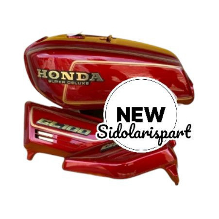 PROMO TANGKI GL 100 FULL PRES TENGKI GL100+BOK AKI MERAH MAROON  IMPORT BAHAN TEBAL PRESISI TERLARIS