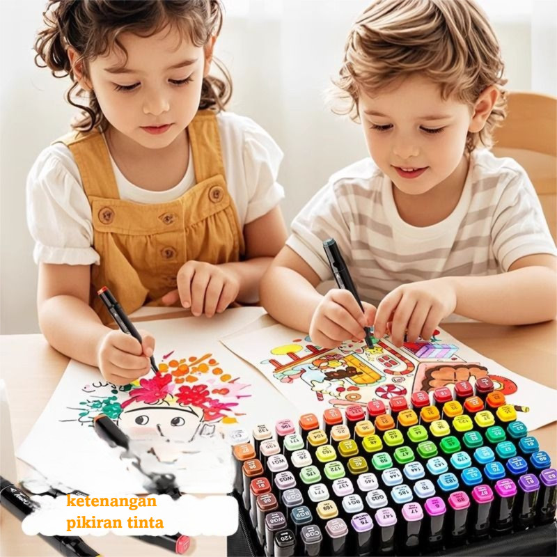 

60 Warna Touch Marker Sketsa Spidol Umum General Marker Set Animation Markers