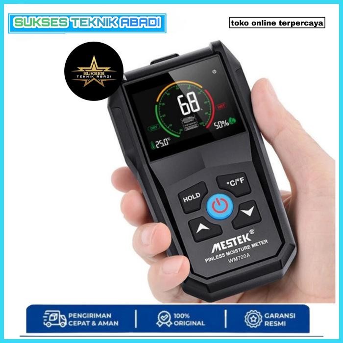 Pinless Moisture Meter Mestek WM700A Wood Concrete MC Tester Tembok