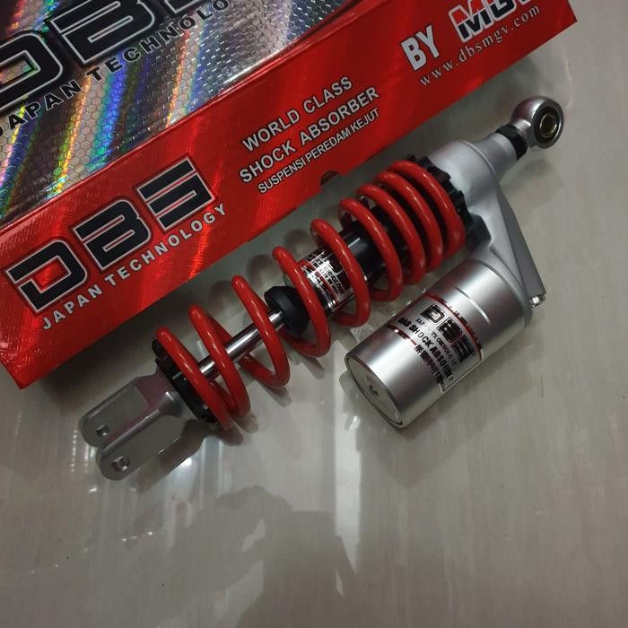 shock DBS 711 g sport matic single shock 315mm dan  free mounting 330mm ORI DBS by MGV - silver red
