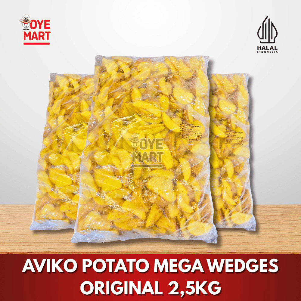 

AVIKO POTATO MEGA WEDGES 2,5KG / KENTANG GORENG WEDGES
