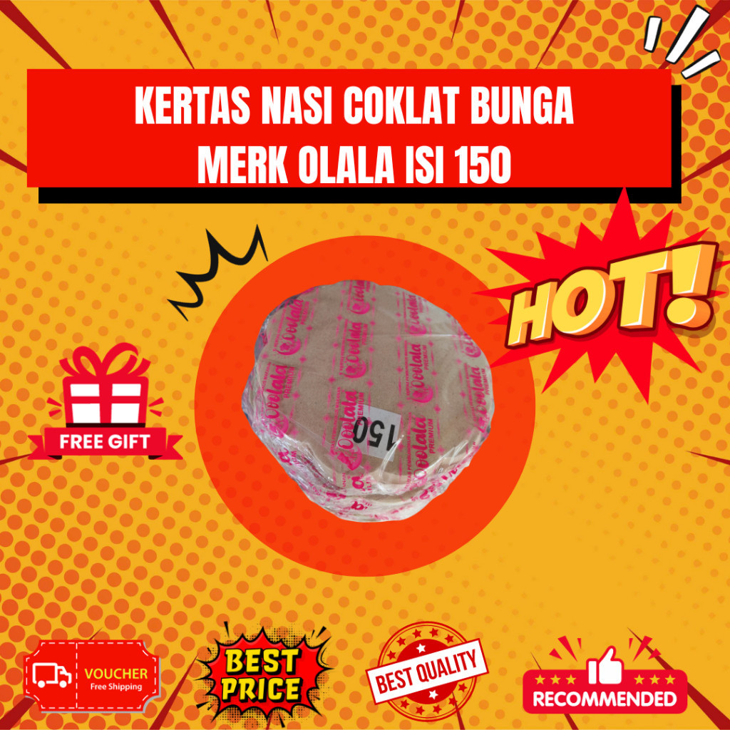 

FREE ONGKIR (1 PACK) Kertas nasi Bunga | Kertas Bulat - Kertas Piring - tatakan nasi