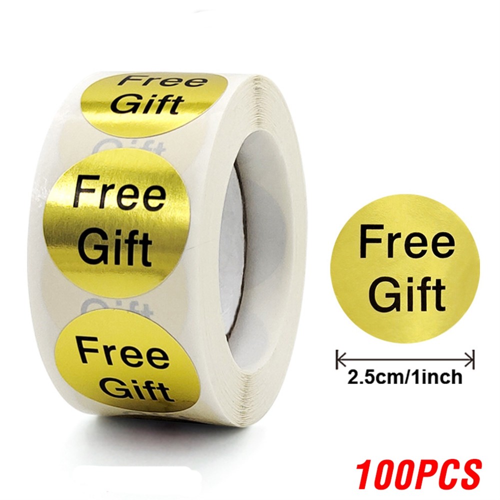 

100-500pcs Free Gift Letters Labels Sticker Stationary Supplies Pink Thank You Sticker For Small Business Package Card 1 Inch