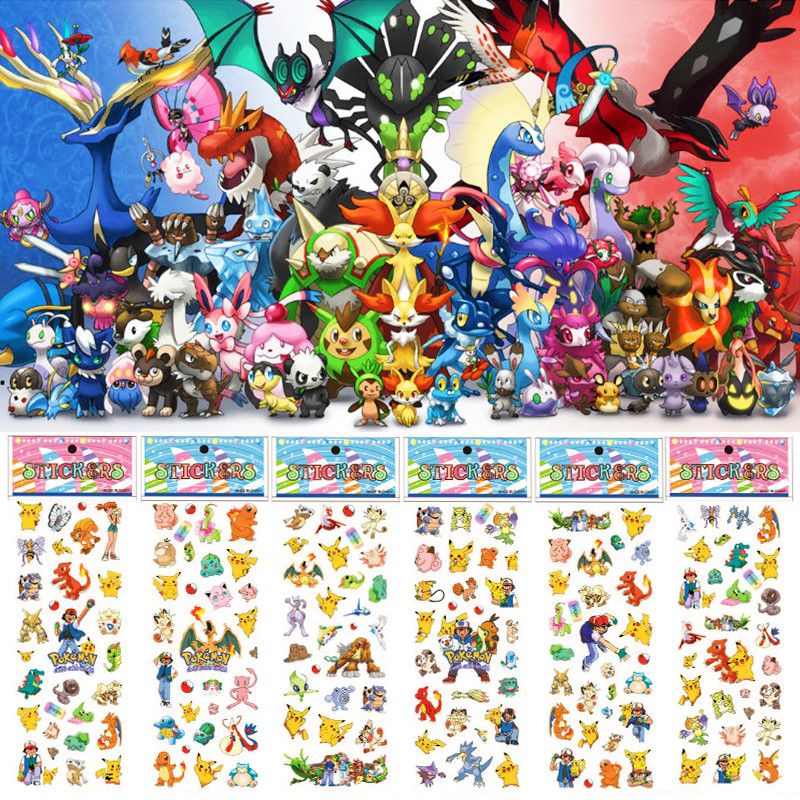 

Pokemon Anime 40 20 Different Sheets 3D Puffy Bulk Kids Stickers for Girl Boy Birthday Gift Scrapbooking Teachers Cartoon toys