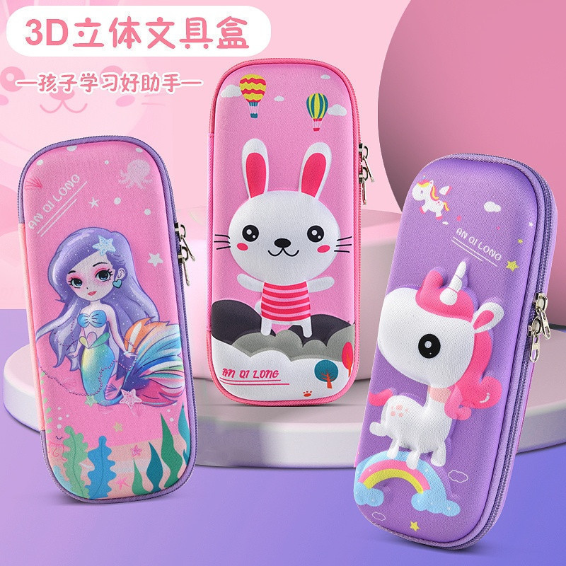 

Tempat pensil kotak pensil 3D Karakter Motif Cewek Cowok