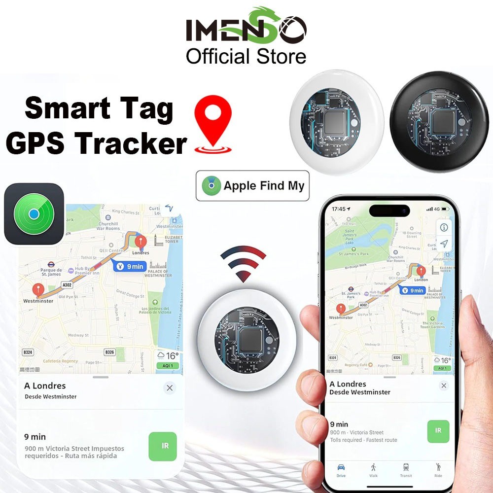 Imenso GPS Mini Pelacak Lokasi Tracker Mobil Alat Pelacak GPS Mini Jarak Jauh untuk Kunci/Tas/HP