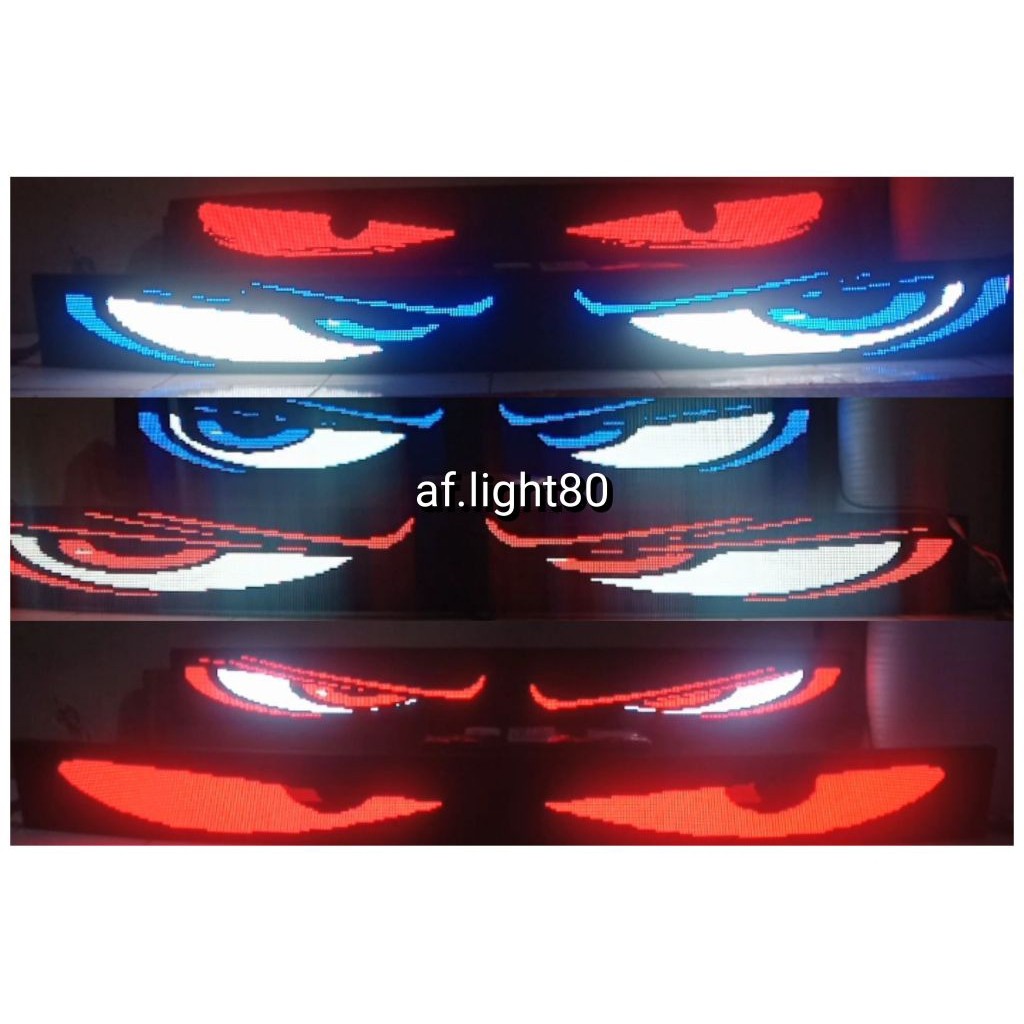 Lampu Strobo Mata Running texs P5 RGB original full colour PICK UP , ELF , TRUK  ,BUS  12/24 Volt