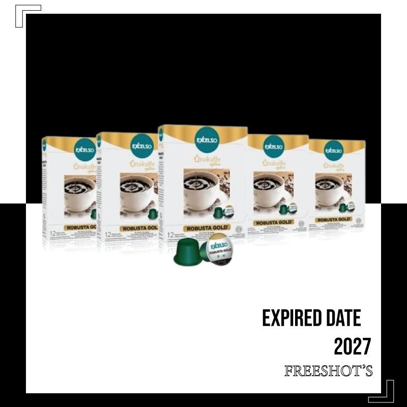 

NEW Excelso Unakaffe Kopi Kapsul Robusta Gold (5 Folding Box)