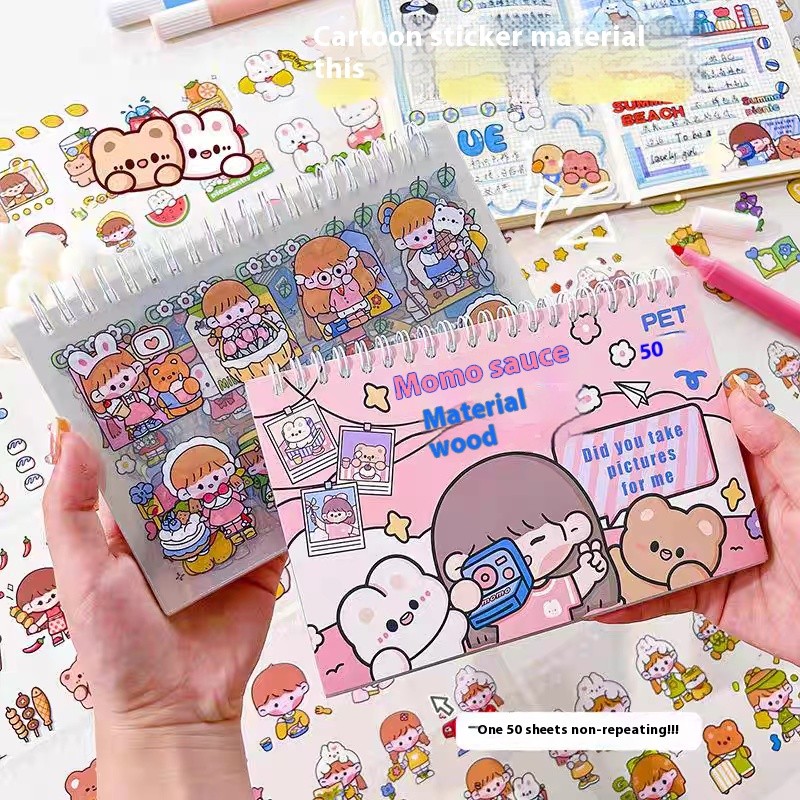 

Buku stiker semi transparan PET, Accessoris Sticker, Stiker hiasan diary