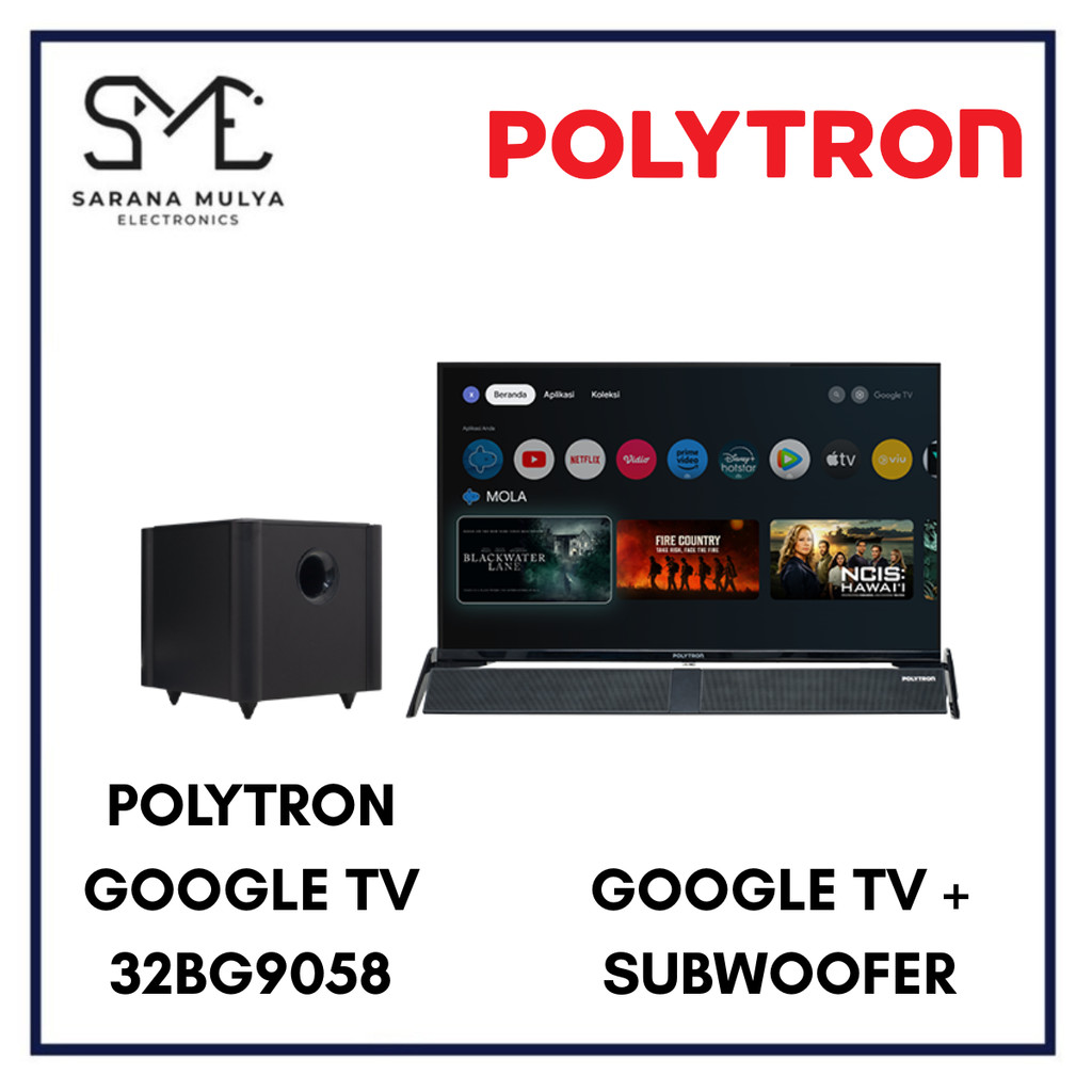 POLYTRON GOOGLE TV 43INCH PLD 43BG9058 Smart Cinemax Google TV 43 Inch Google Tv - Garansi Resmi