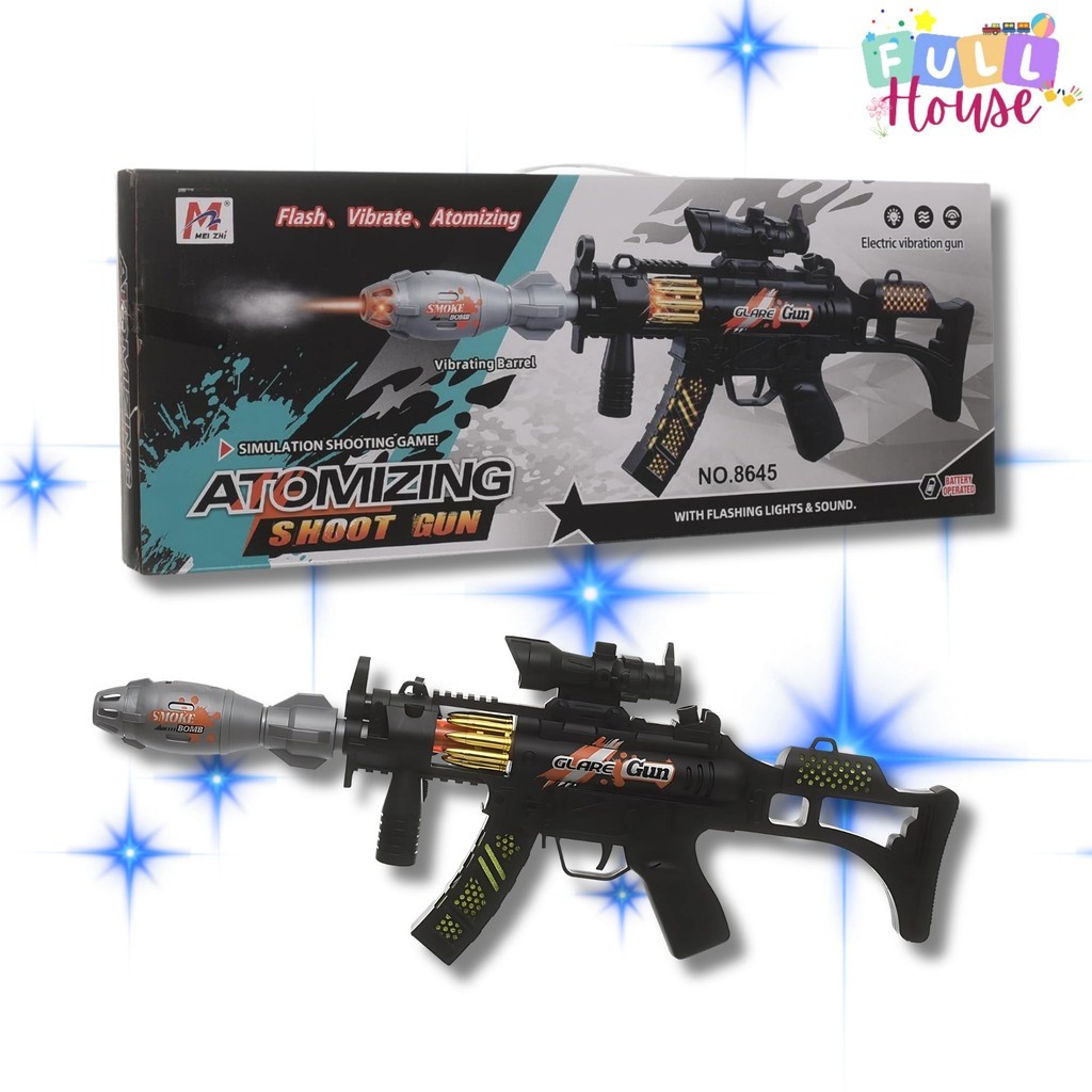 Blaster Elektrik Mainan Anak – Dengan Getar, Lampu & Asap