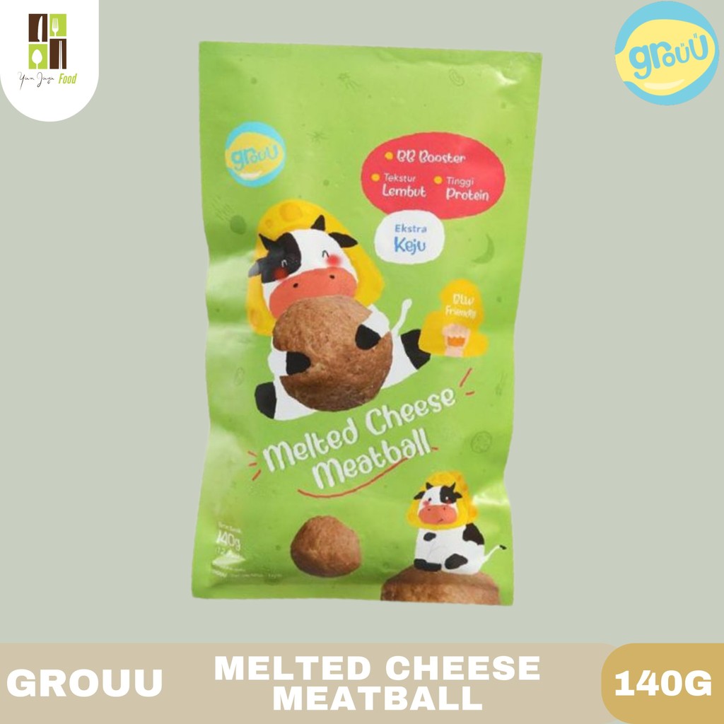 

Grouu Melted Cheese Meatball 140g - 12pcs / Baso Keju / Snack MPASI / Finger Food / Cemilan Anak Bayi / 6 + Bulan