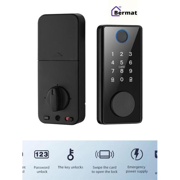 

Smart Door Lock Murah Deadbolt Access Control Door Kunci Digital Otomatis Fingerprint Bluetooth Wifi Aplikasi