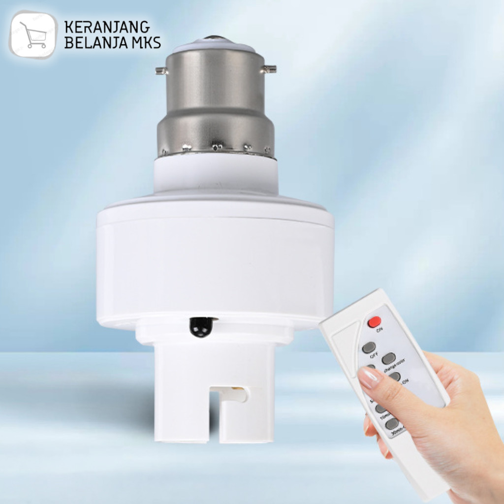 Fitting Lampu Bohlam E26 E27 dengan Remot Kontrol 40W