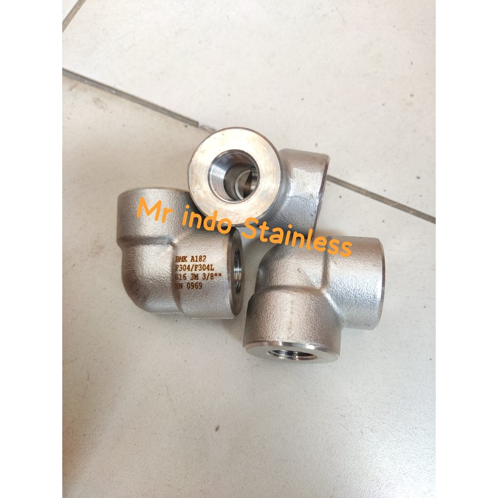 Elbow Stainless SS304 1/2" inch Class 3000 NPT - Knee #3000
