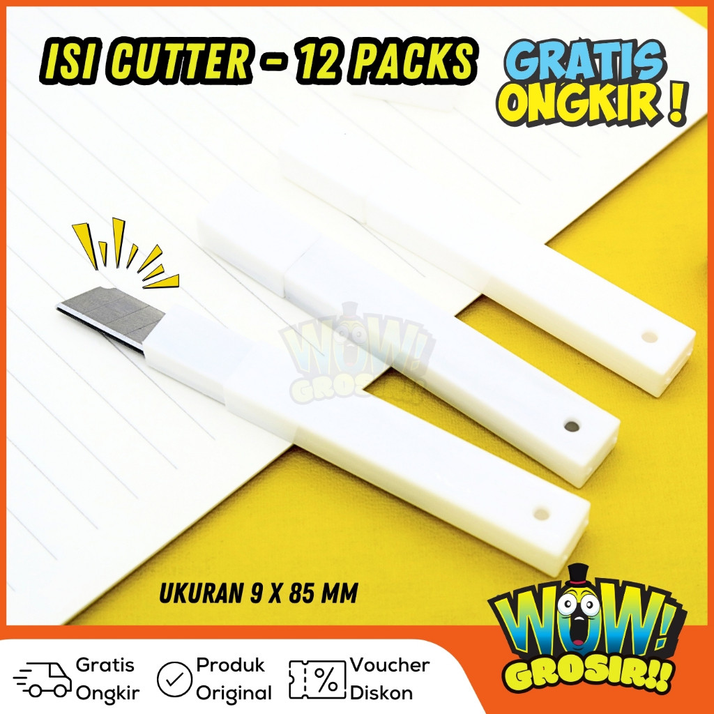 

WOWGROSIR ISI PISAU CUTTER CUTER KECIL SANGHO A 100 A100 A-100 REFILL KATER SEKOTAK (12 TUBE)