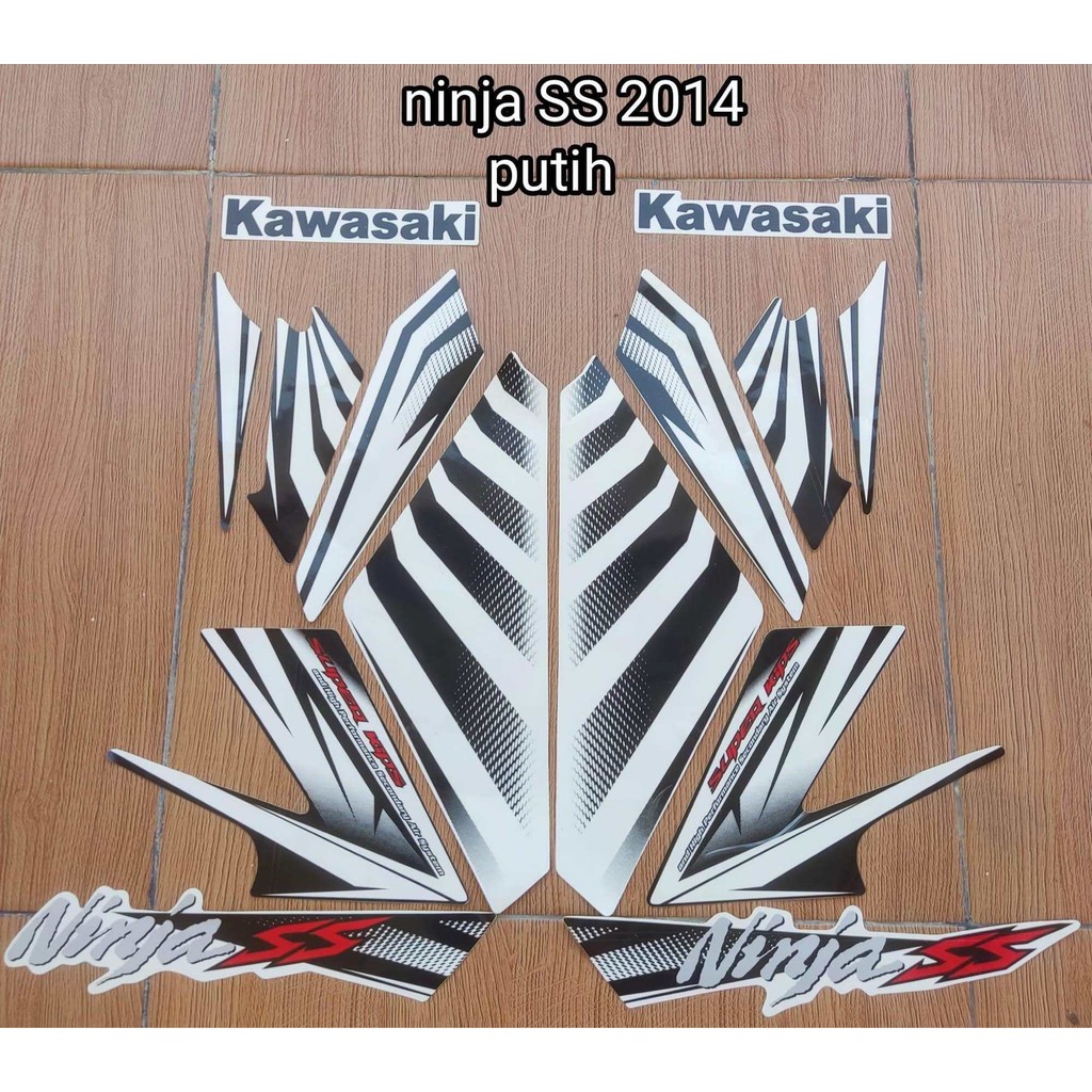 (COD) Striping Ori body Kawasaki Ninja SS 2014 putih SE stiker bawaan original bodi kawasaki ninja r