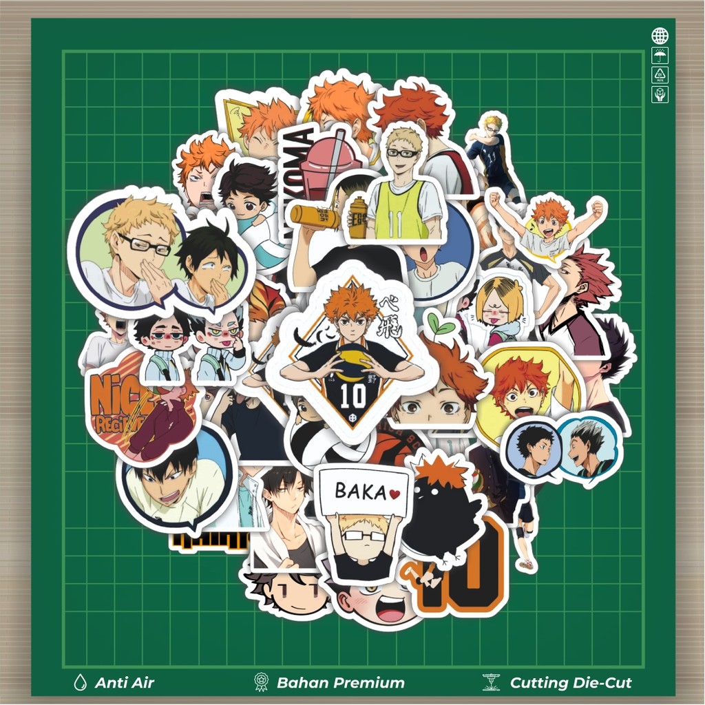 

HOT 50 PCS STIKER Stiker Anime Haikyuu Stiker Fashion Cars Decal Dingin Kartu Album Custom Vinyl Anti Air- Sticker Aesthetic Buku Journal Koper Casing HP Tablet Laptop Helm Motor Botol Minum