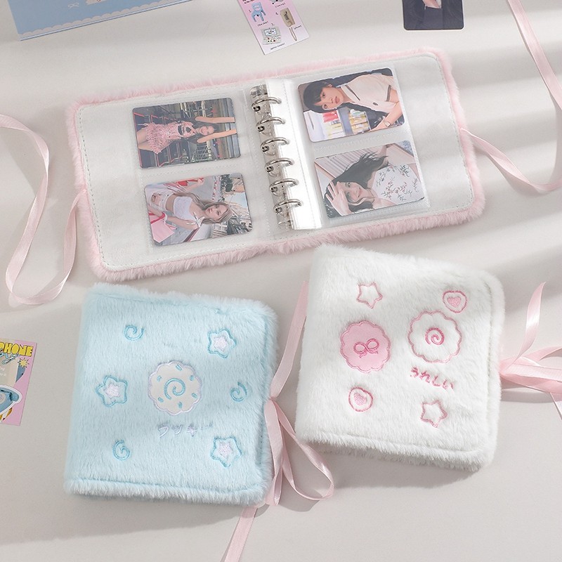 

A7 Plush Photo Album Kpop Photo Card Binder Kawaii Photocard Holder Collect Book Binder Kpop Idol Cards Bindering Machine