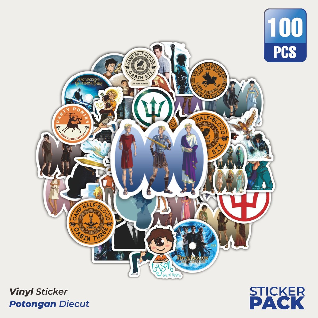 

Stiker Vinyl Stiker Percy Jackson Series A Waterproof Aesthetic- Untuk Laptop, Motor, dan Helm - Paper Stationery Pack