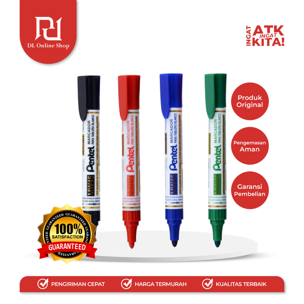 

PENTEL SPIDOL PAPAN TULIS/ WHITEBOARD MARKER MW45 (1PC)