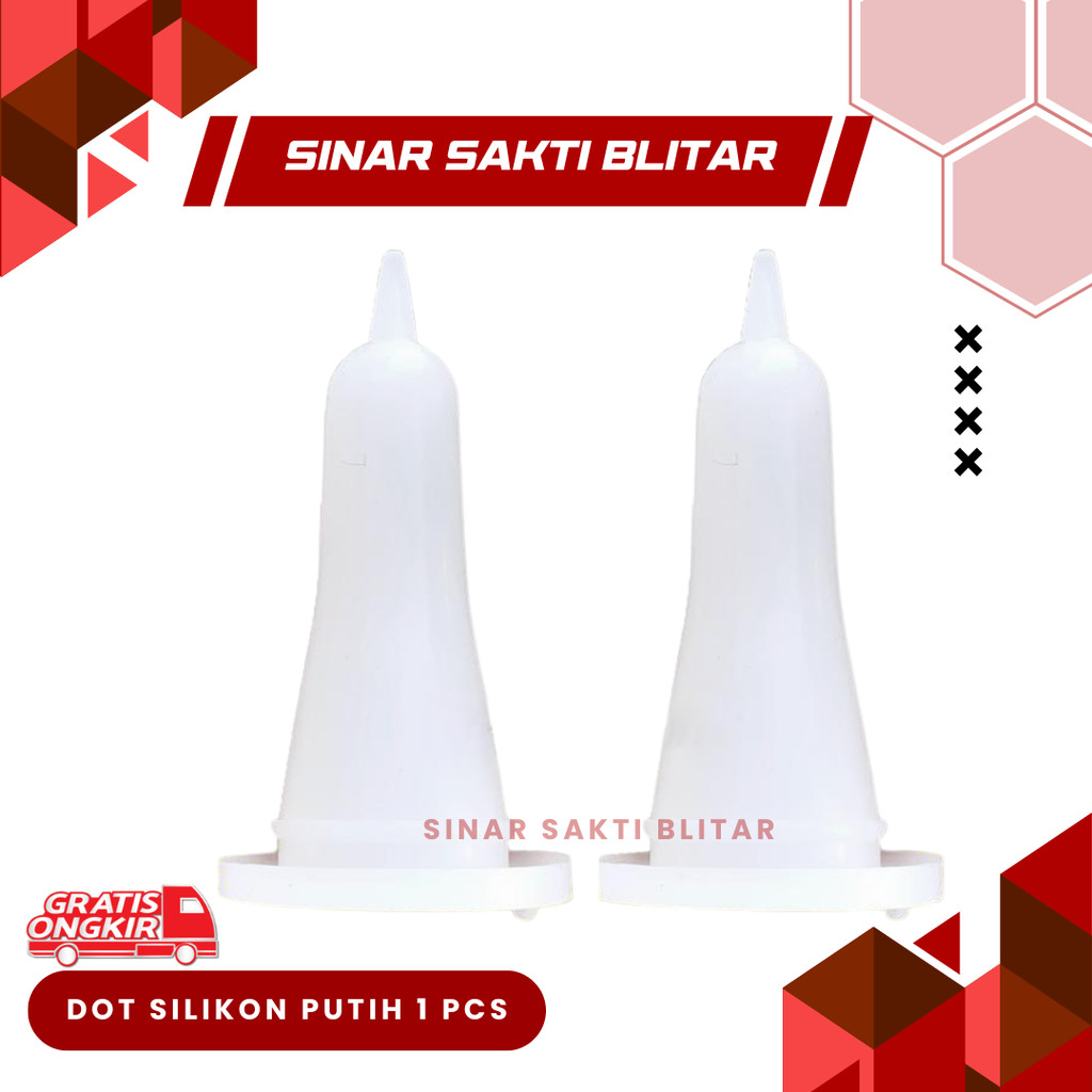 DOT SILIKON PUTIH - DOT KAMBING SILIKON - DOT ANAK KAMBING - DOT CEMPE 1pcs